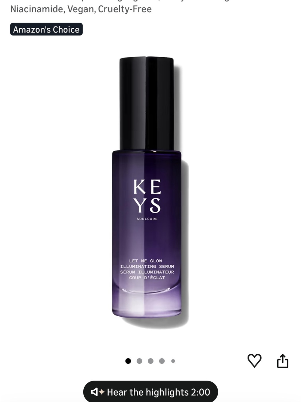 KEYS Soulcare Let Me Glow Illuminating Serum Golden Aura makeup primer
